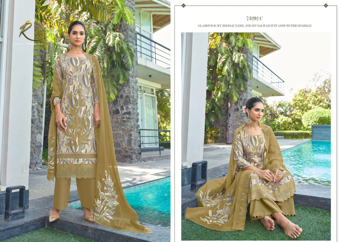 Dhadak Rakhi Fashion Pure Viscose Pant Style Suits Wholesale Rate