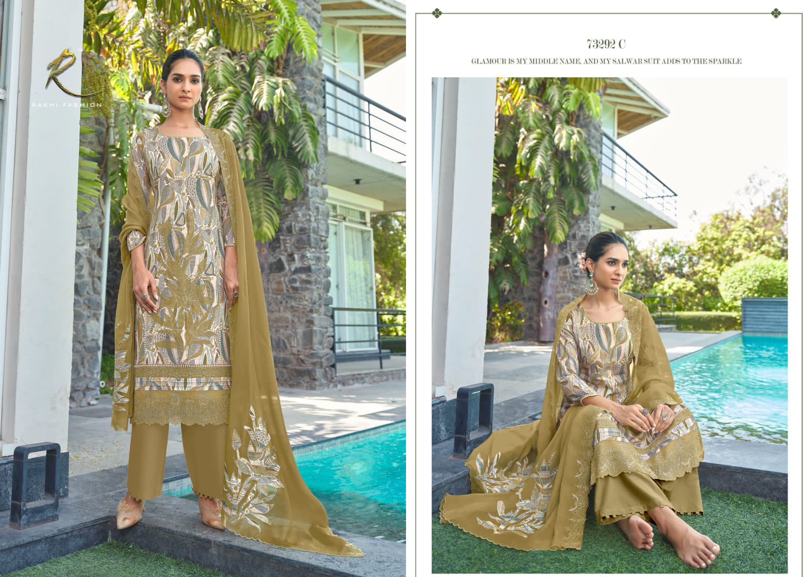 Dhadak Rakhi Fashion Pure Viscose Pant Style Suits Wholesale Rate