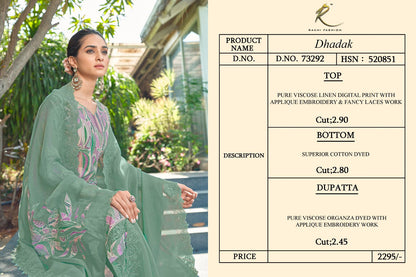 Dhadak Rakhi Fashion Pure Viscose Pant Style Suits Wholesale Rate