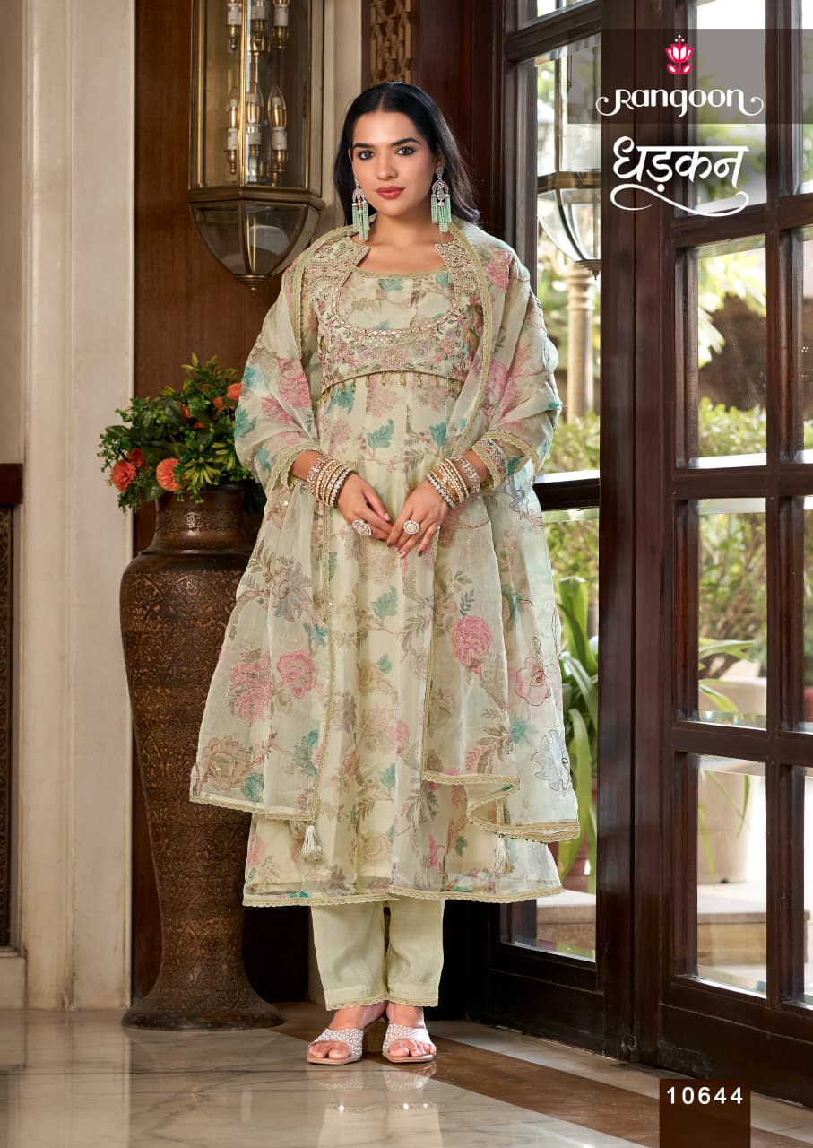 Dhadkan Rangoon Viscose Readymade Anarkali Suits Manufacturer India