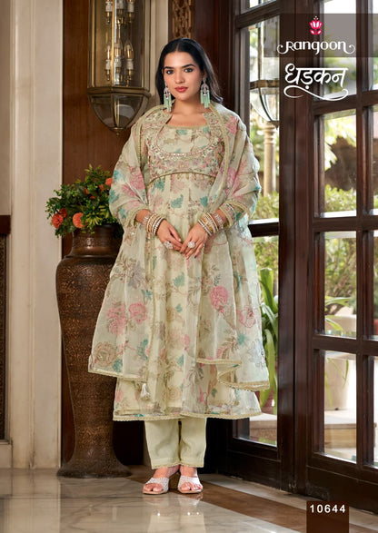 Dhadkan Rangoon Viscose Readymade Anarkali Suits Manufacturer India