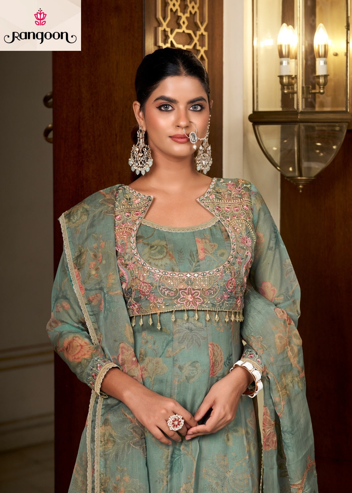 Dhadkan Rangoon Viscose Readymade Anarkali Suits Manufacturer India