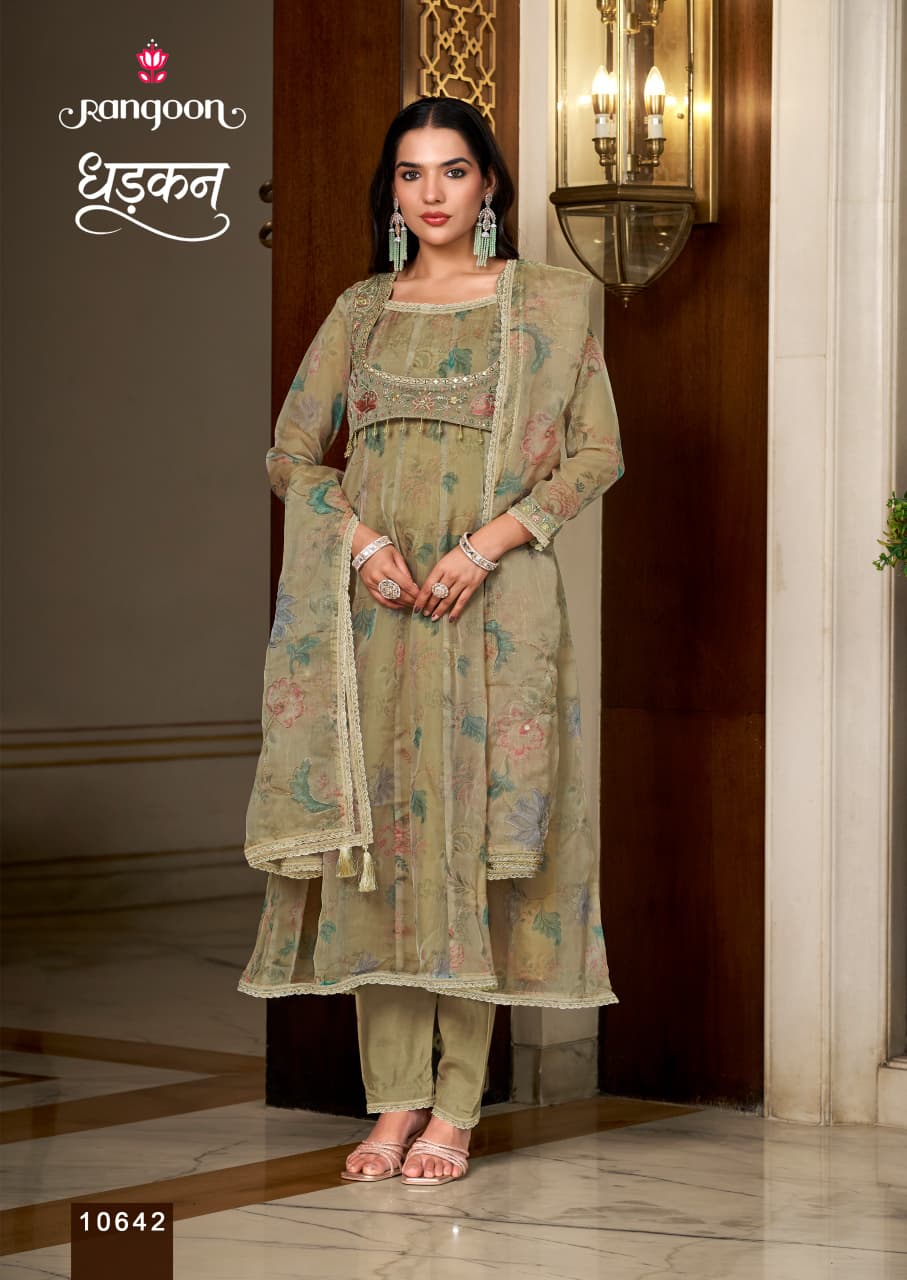 Dhadkan Rangoon Viscose Readymade Anarkali Suits Manufacturer India