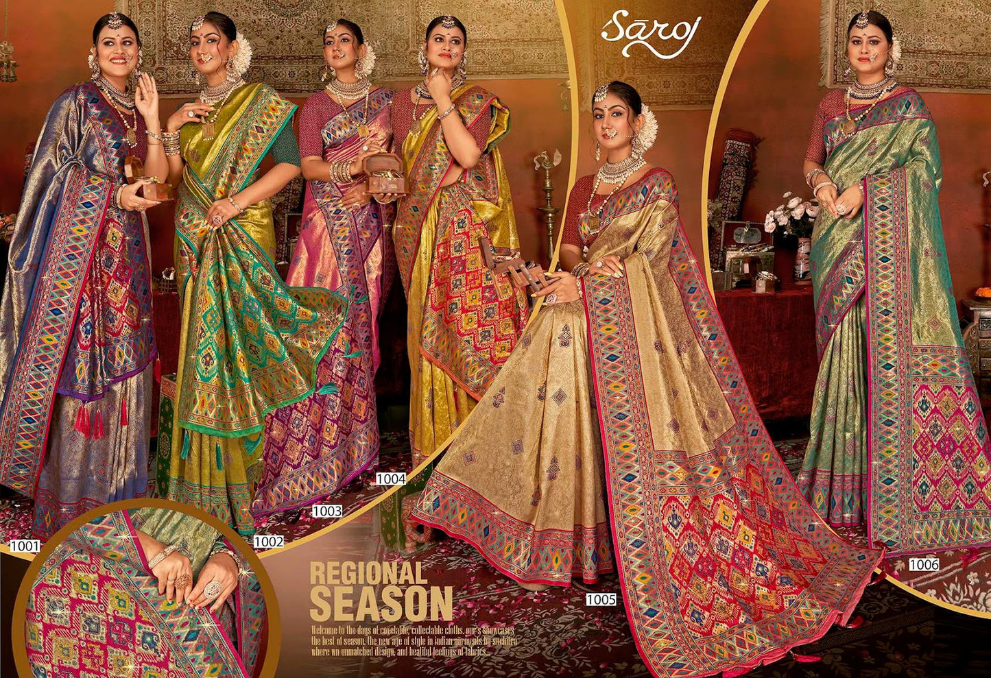 Dhadkan Tissue Saroski Vol 3 Saroj Tissue Silk Sarees Manufacturer Ahmedabad