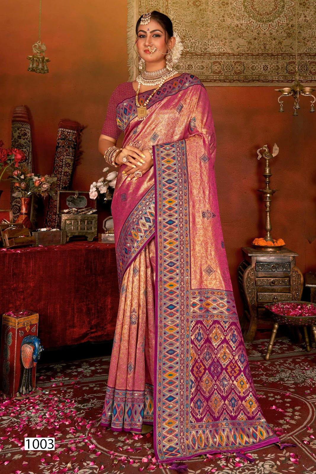 Dhadkan Tissue Saroski Vol 3 Saroj Tissue Silk Sarees Manufacturer Ahmedabad
