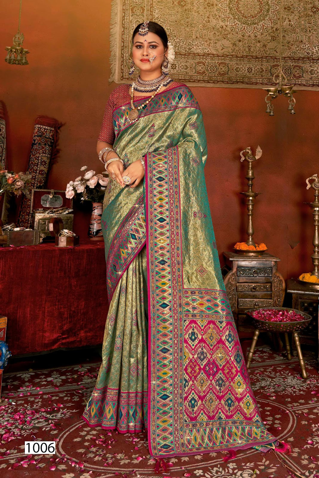 Dhadkan Tissue Saroski Vol 3 Saroj Tissue Silk Sarees Manufacturer Ahmedabad