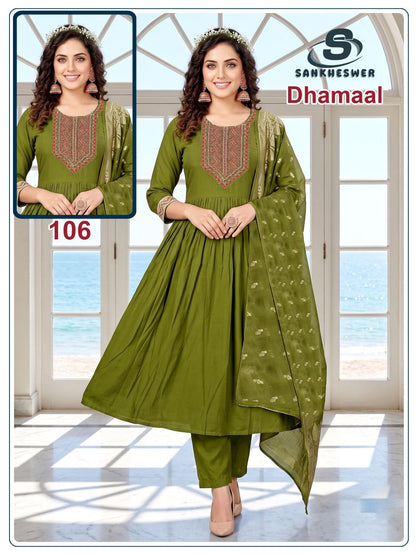 Dhamaal Sankheswer Chanderi Readymade Anarkali Suits Supplier Gujarat