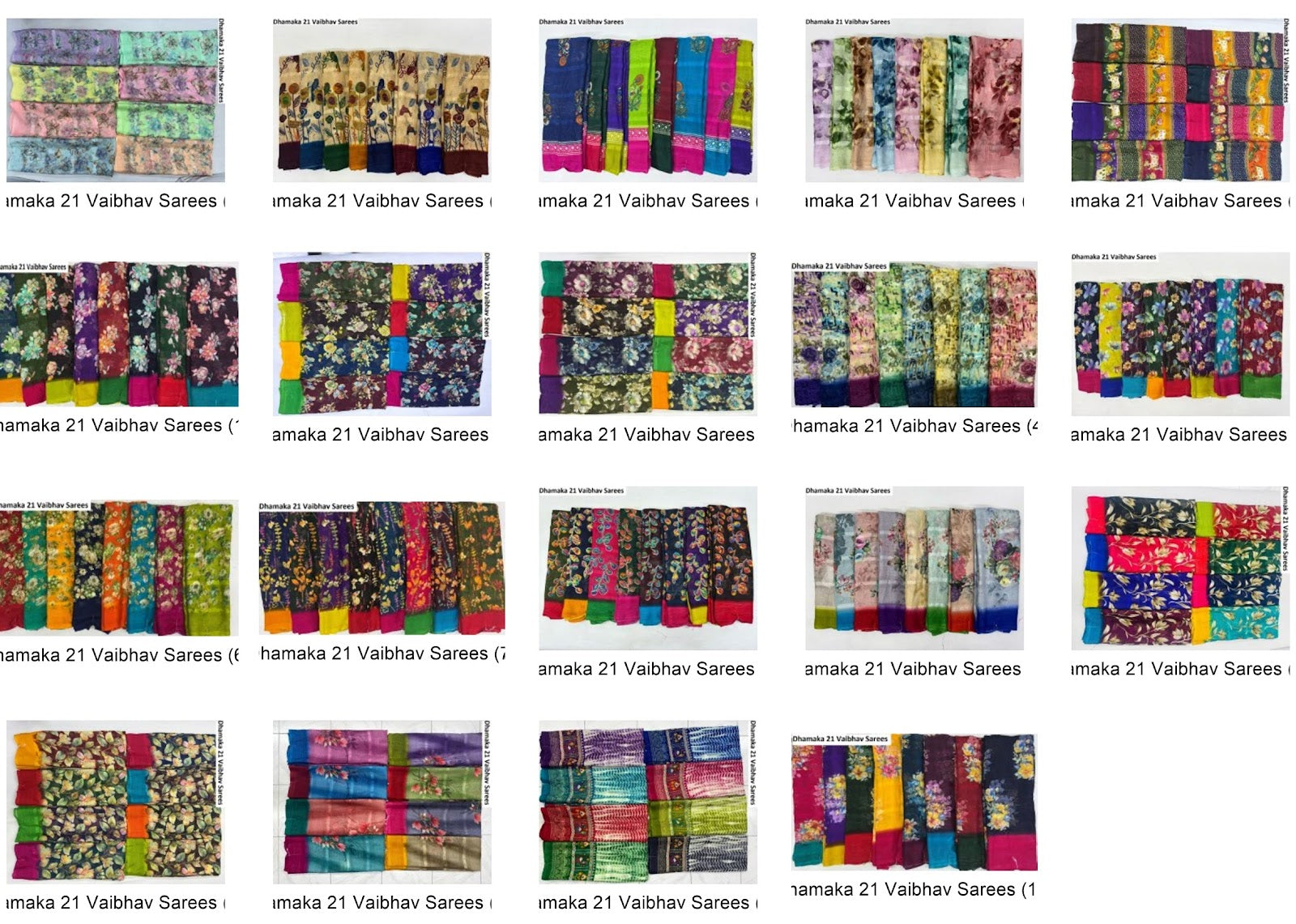Dhamaka 21 Vaibhav Sarees Wholesaler India