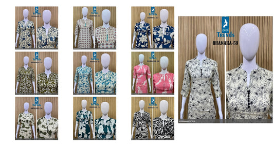 Dhamaka Kaya Rayon Stylish Short Tops Manufacturer India