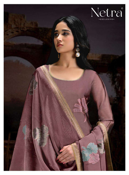 Dhanvi Netra Woven Silk Pant Style Suits Manufacturer Ahmedabad