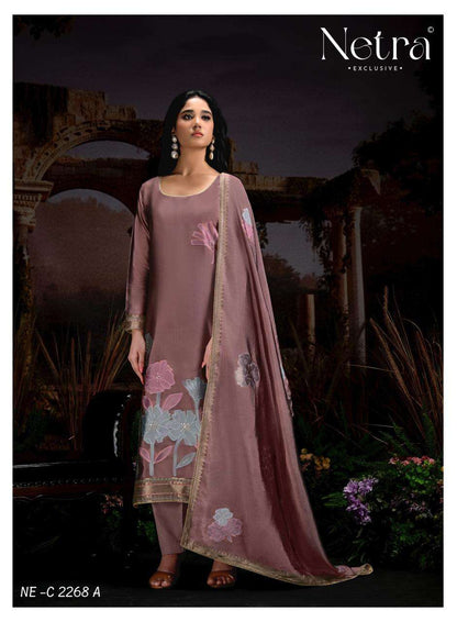 Dhanvi Netra Woven Silk Pant Style Suits Manufacturer Ahmedabad