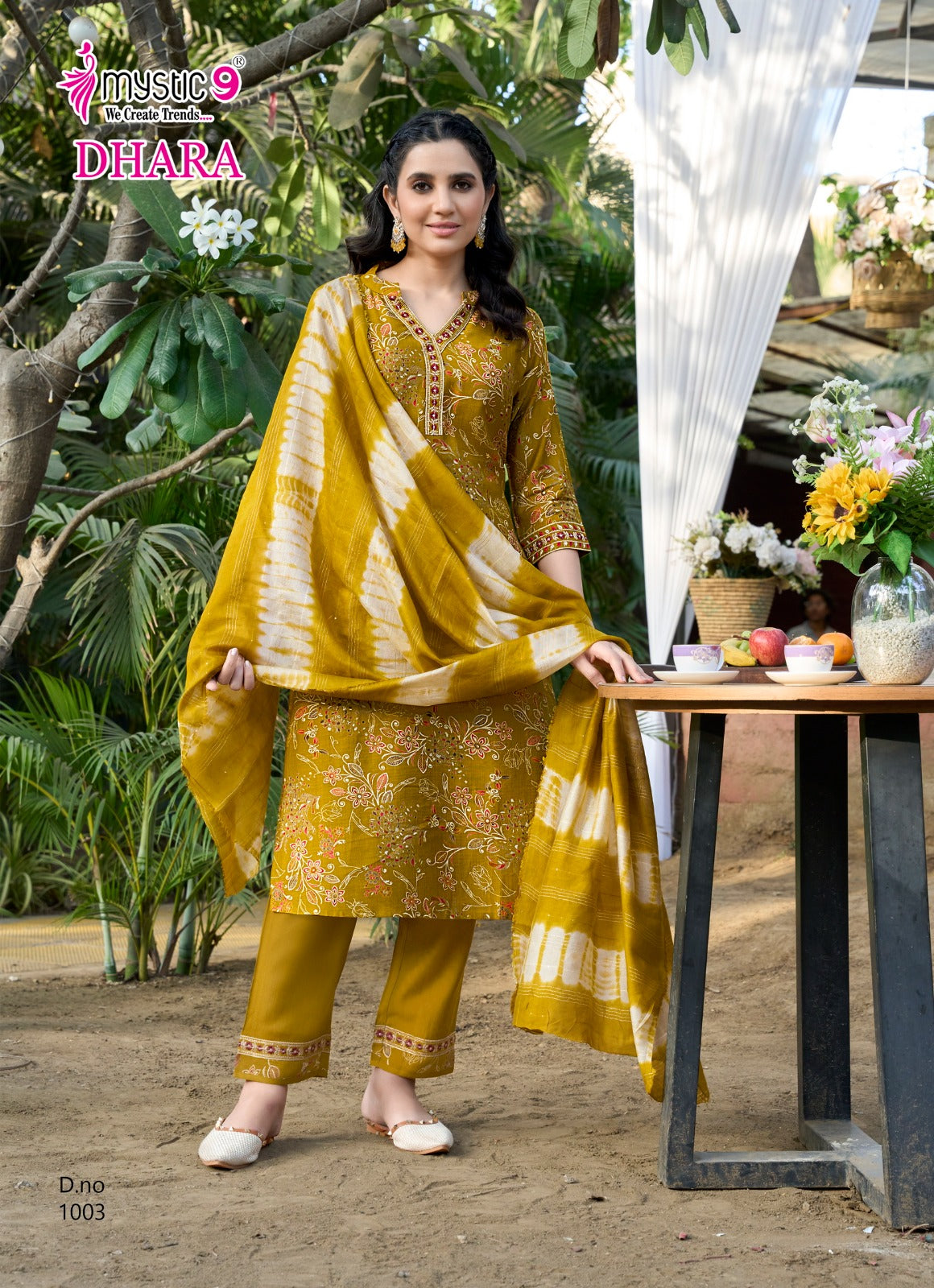 Dhara Vol 1 Mystic 9 Vetican Readymade Pant Style Suits Exporter