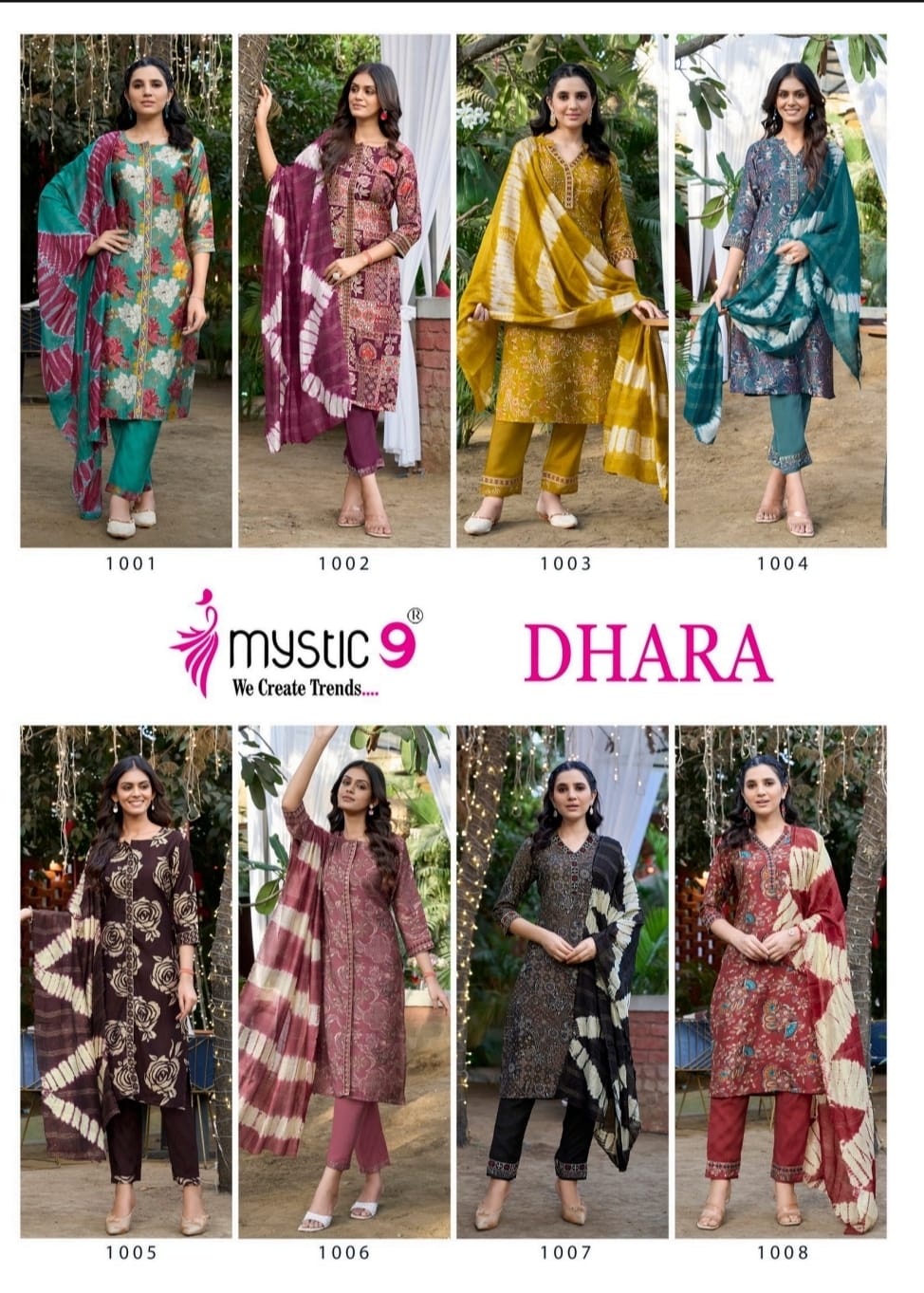 Dhara Vol 1 Mystic 9 Vetican Readymade Pant Style Suits Exporter