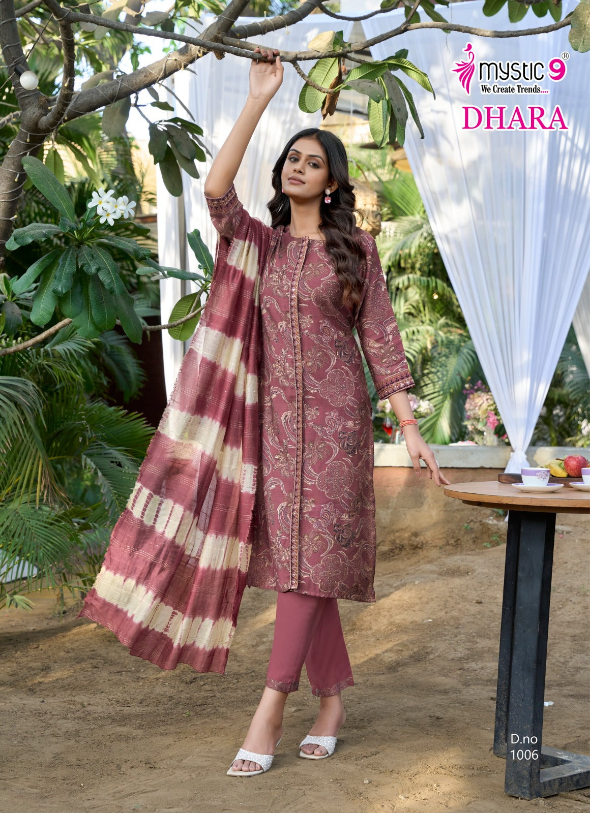 Dhara Vol 1 Mystic 9 Vetican Readymade Pant Style Suits Exporter