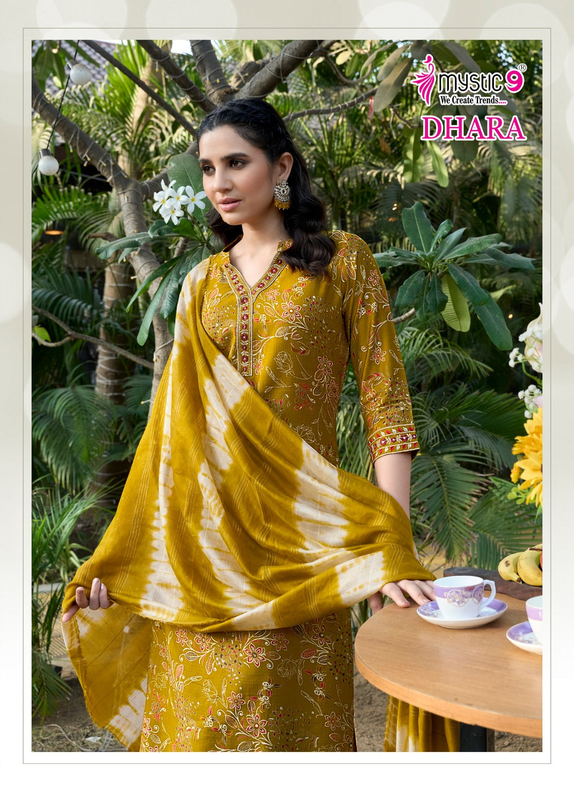 Dhara Vol 1 Mystic 9 Vetican Readymade Pant Style Suits Exporter