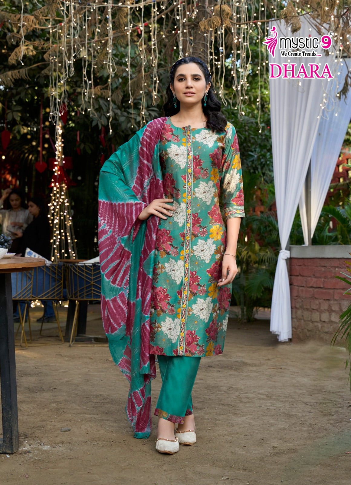 Dhara Vol 1 Mystic 9 Vetican Readymade Pant Style Suits Exporter