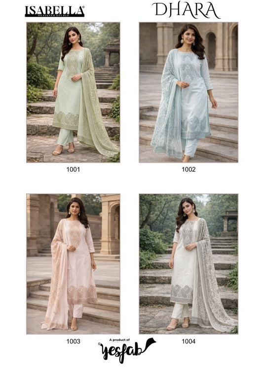 Dhara Yesfab Isabella Cambric Pant Style Suits Manufacturer India