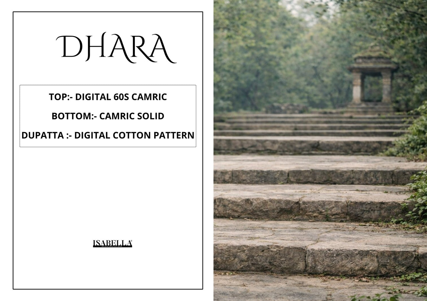 Dhara Yesfab Isabella Cambric Pant Style Suits Manufacturer India