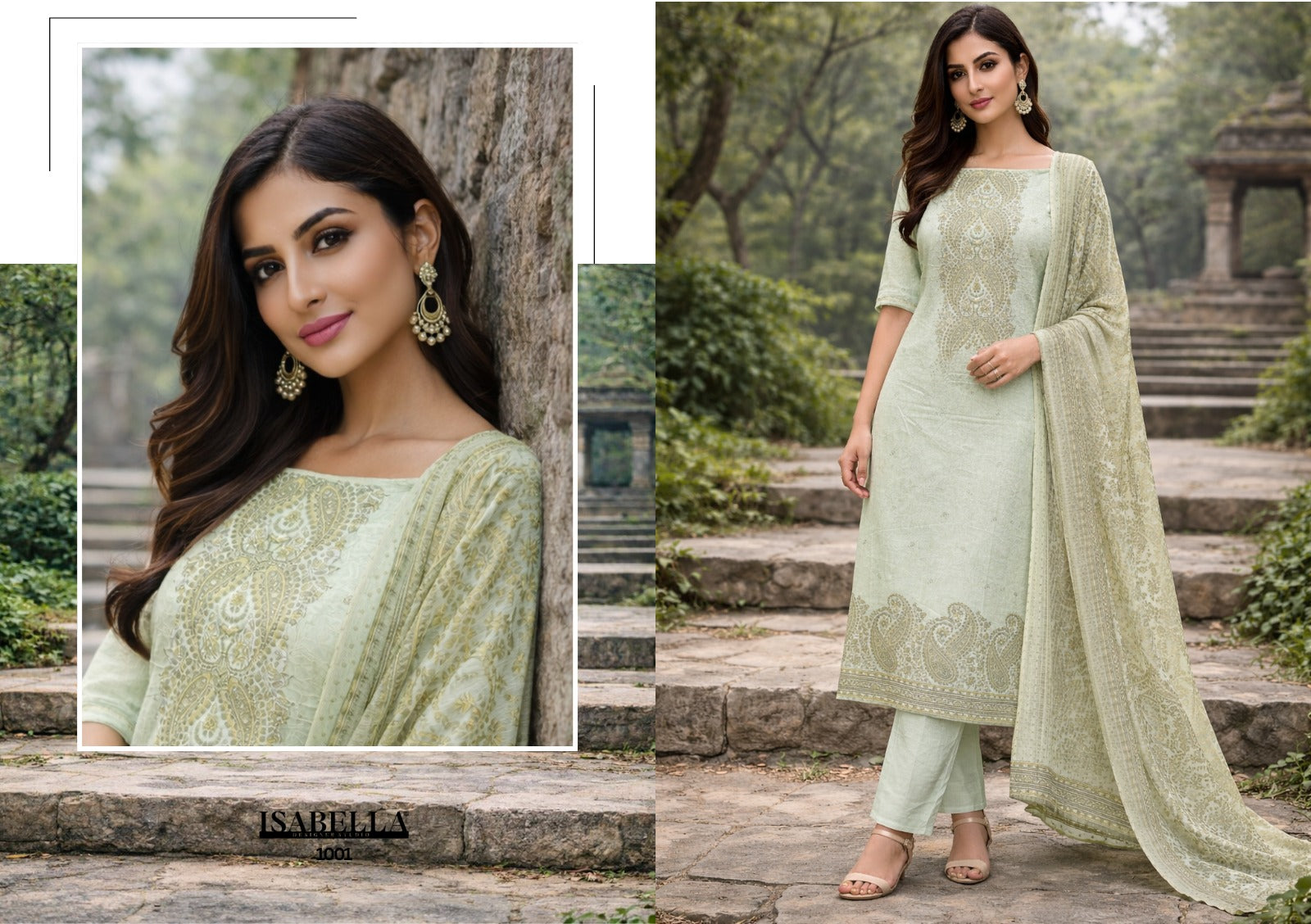 Dhara Yesfab Isabella Cambric Pant Style Suits Manufacturer India