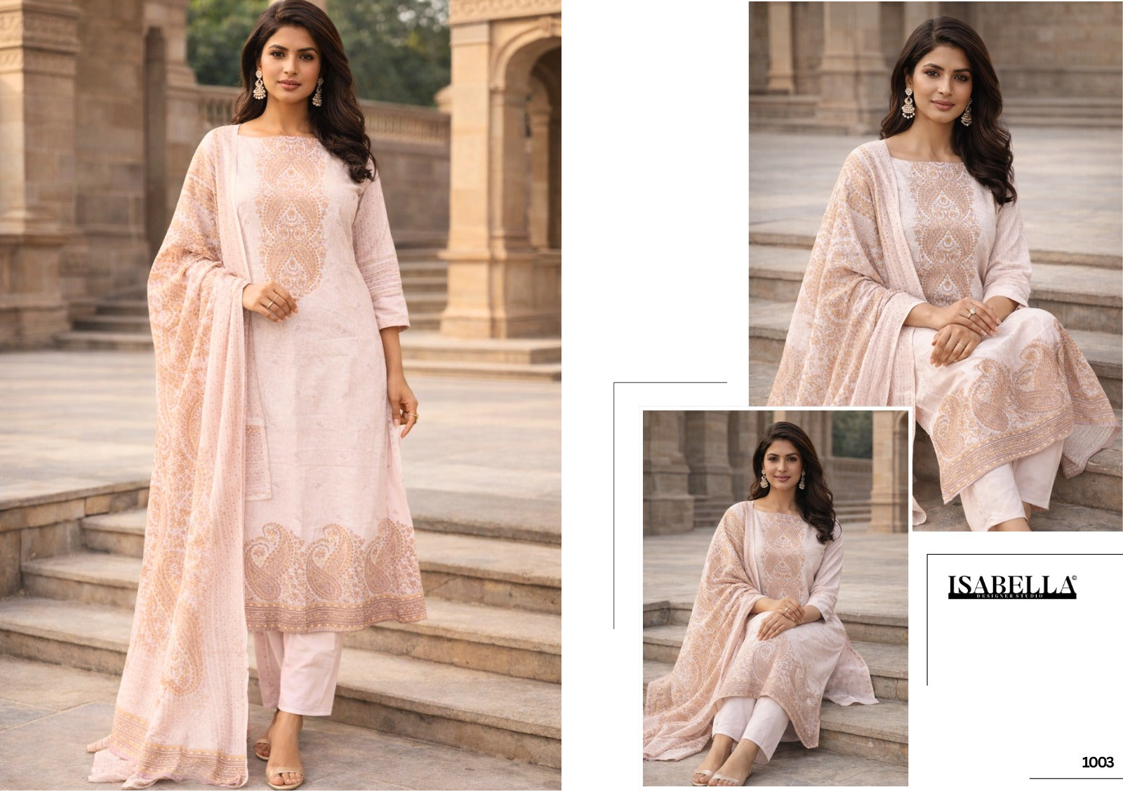 Dhara Yesfab Isabella Cambric Pant Style Suits Manufacturer India