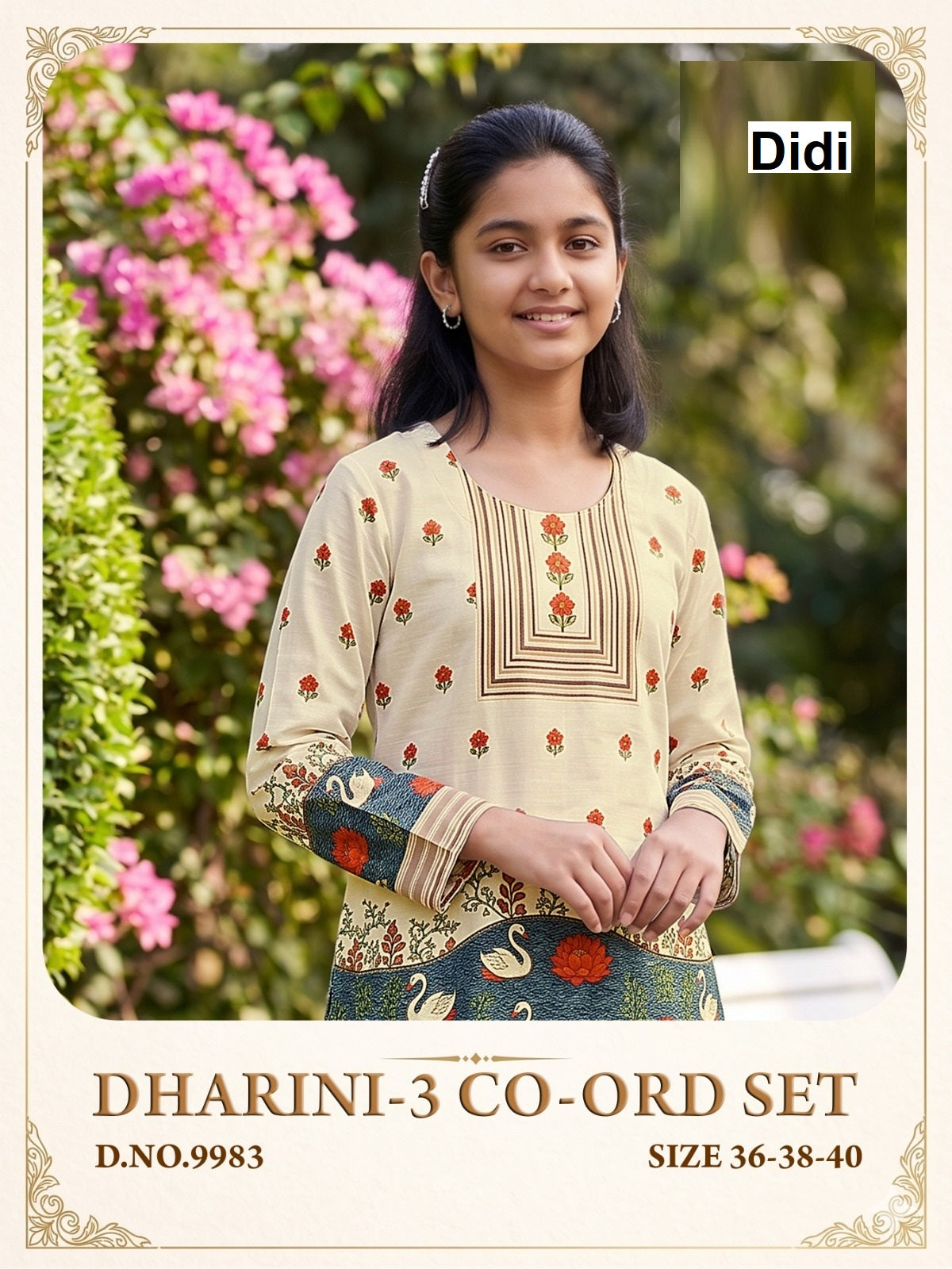 Dharini Raghavan Dharini 3 Dn 9983 Didi Rayon Slub Girls Co Ord Set Wholesale Rate ...