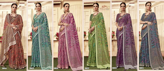 Dharmishtha Vol 2 Vallabhi Prints Tissue Sarees Wholesale Rate