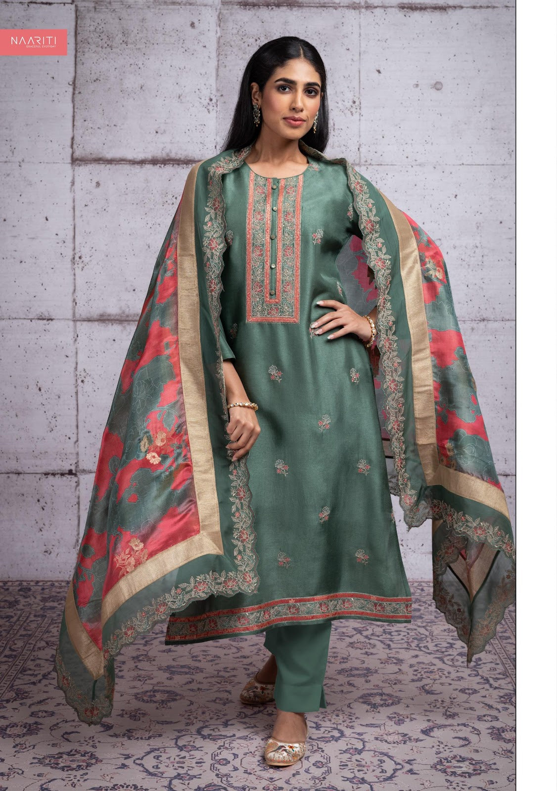 Dhiraaz Naariti Silk Pant Style Suits Supplier Gujarat