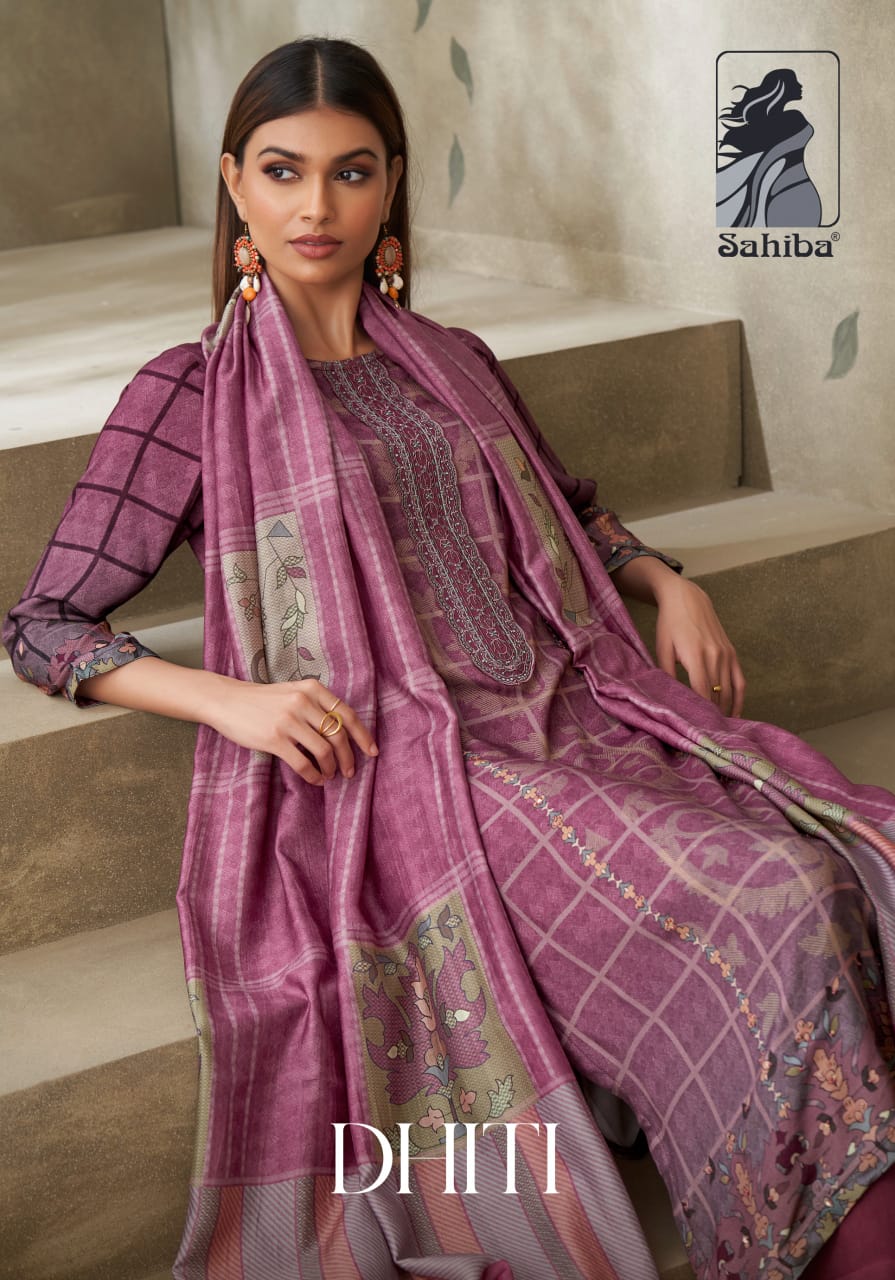 Dhiti Sahiba Staple Twill Pashmina Suits Manufacturer Ahmedabad