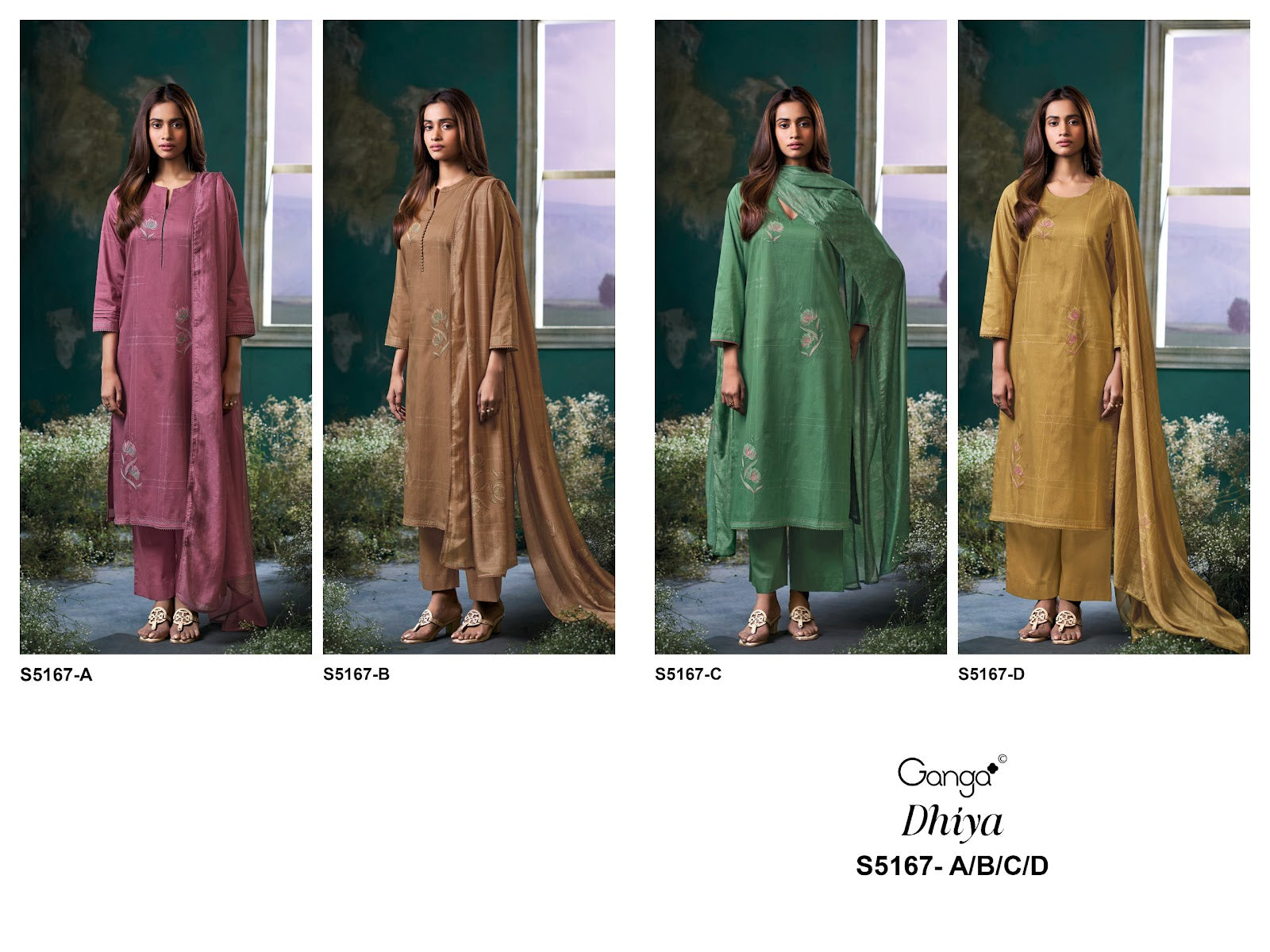 Dhiya S5167 Ganga Corduroy Pant Style Suits Exporter India