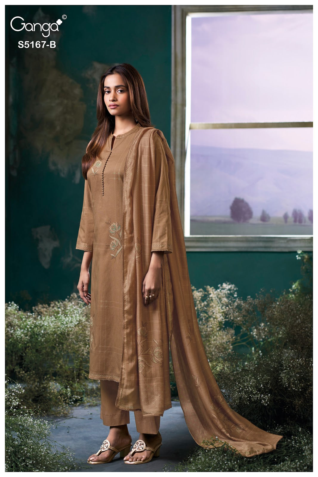 Dhiya S5167 Ganga Corduroy Pant Style Suits Exporter India