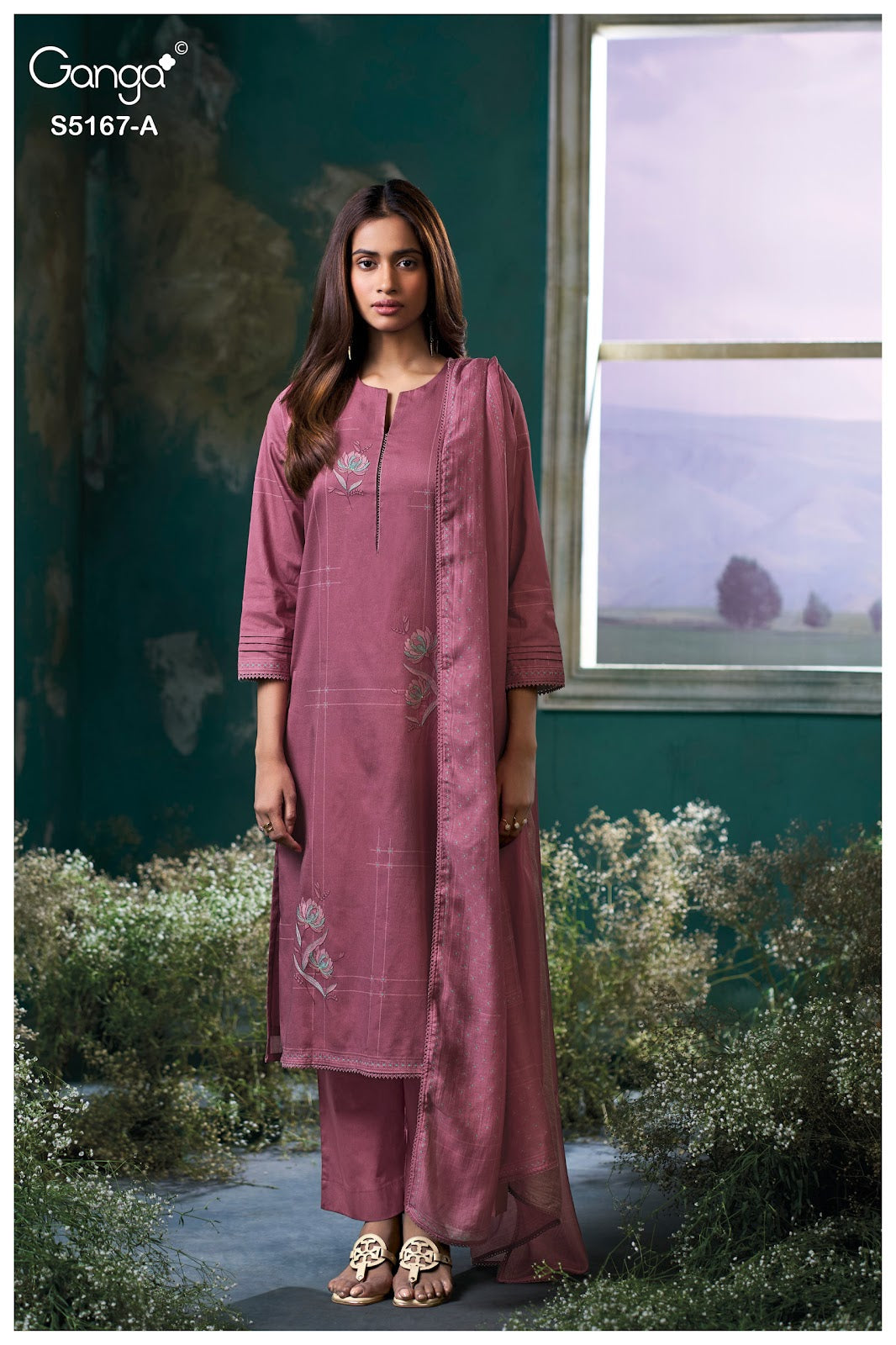 Dhiya S5167 Ganga Corduroy Pant Style Suits Exporter India
