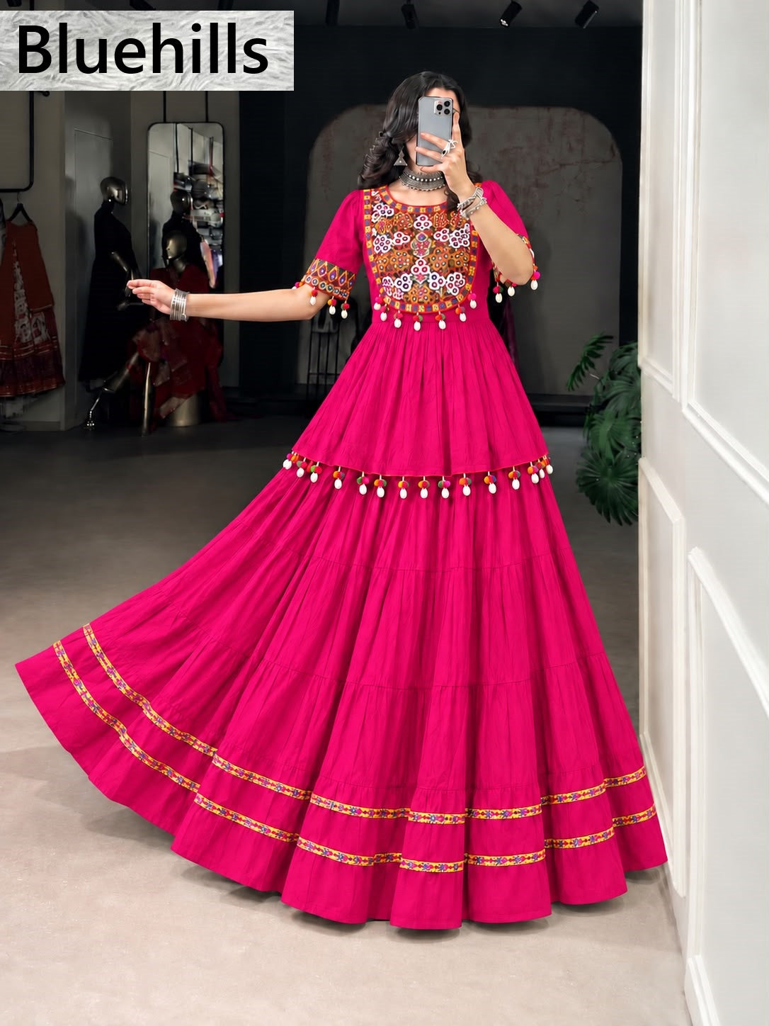 Dholida Premium Bluehills Rayon Chaniya Choli Manufacturer India