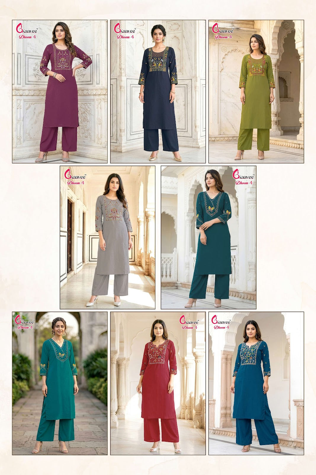 Dhoom 4 Kaavee Cotton Kurti Plazzo Set Exporter Ahmedabad