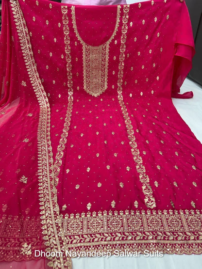 Dhoom Nayandeep Organza Salwar Suits Wholesale Price