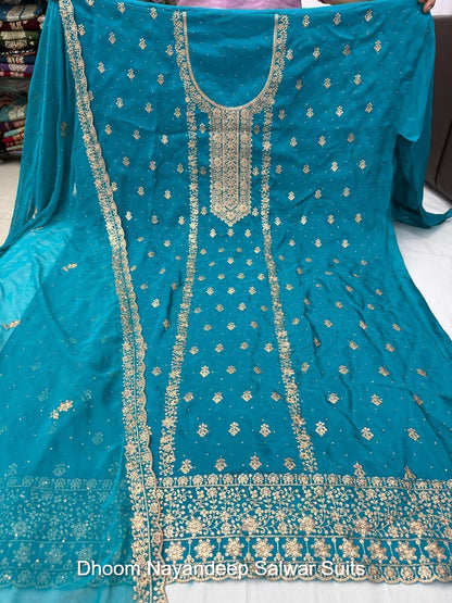 Dhoom Nayandeep Organza Salwar Suits Wholesale Price