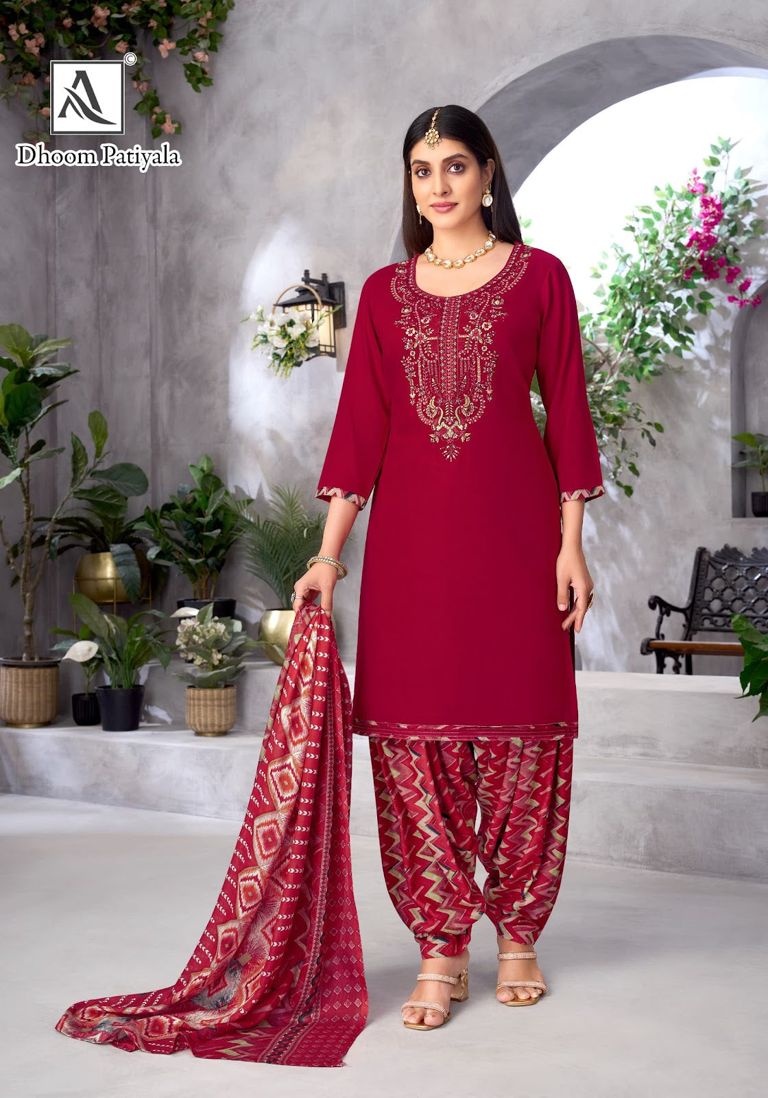 Dhoom Patiyala Alok Reyon Karachi Salwar Suits Wholesaler