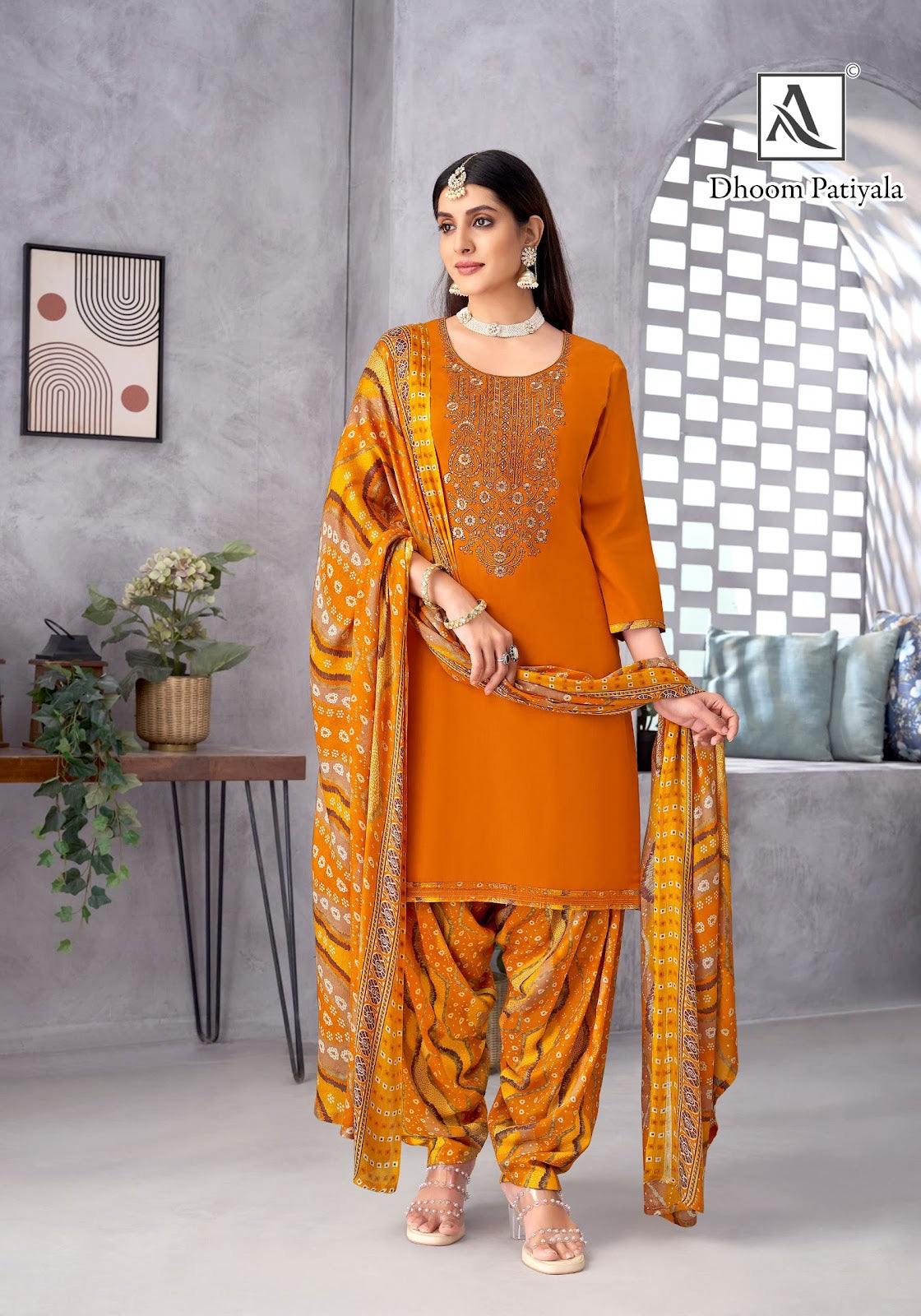 Dhoom Patiyala Alok Reyon Karachi Salwar Suits Wholesaler