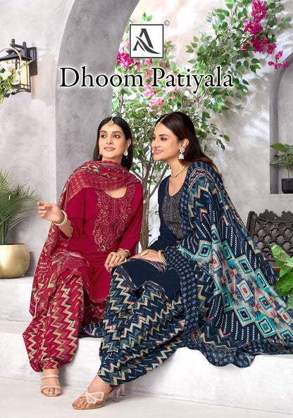 Dhoom Patiyala Alok Reyon Karachi Salwar Suits Wholesaler