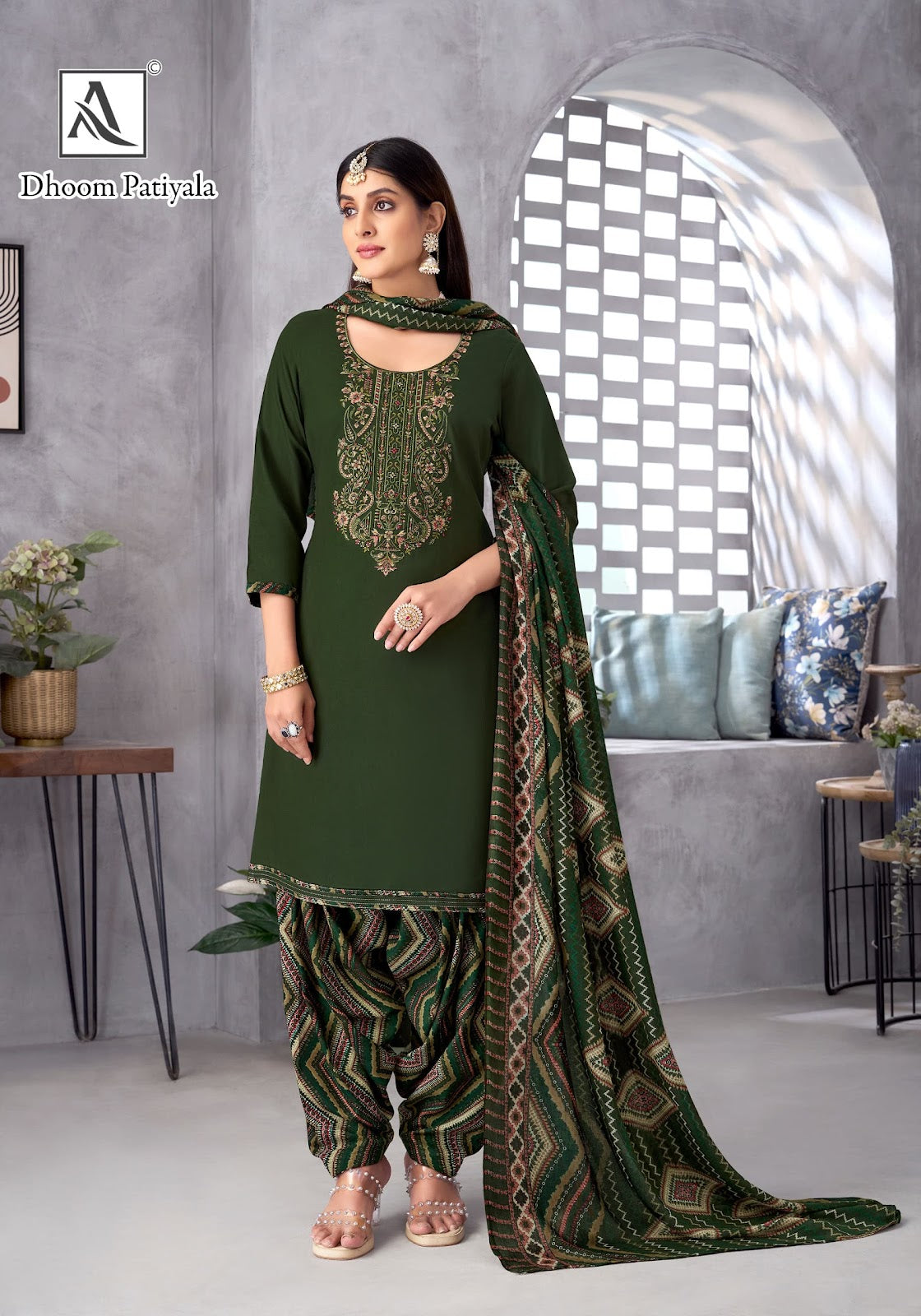 Dhoom Patiyala Alok Reyon Karachi Salwar Suits Wholesaler