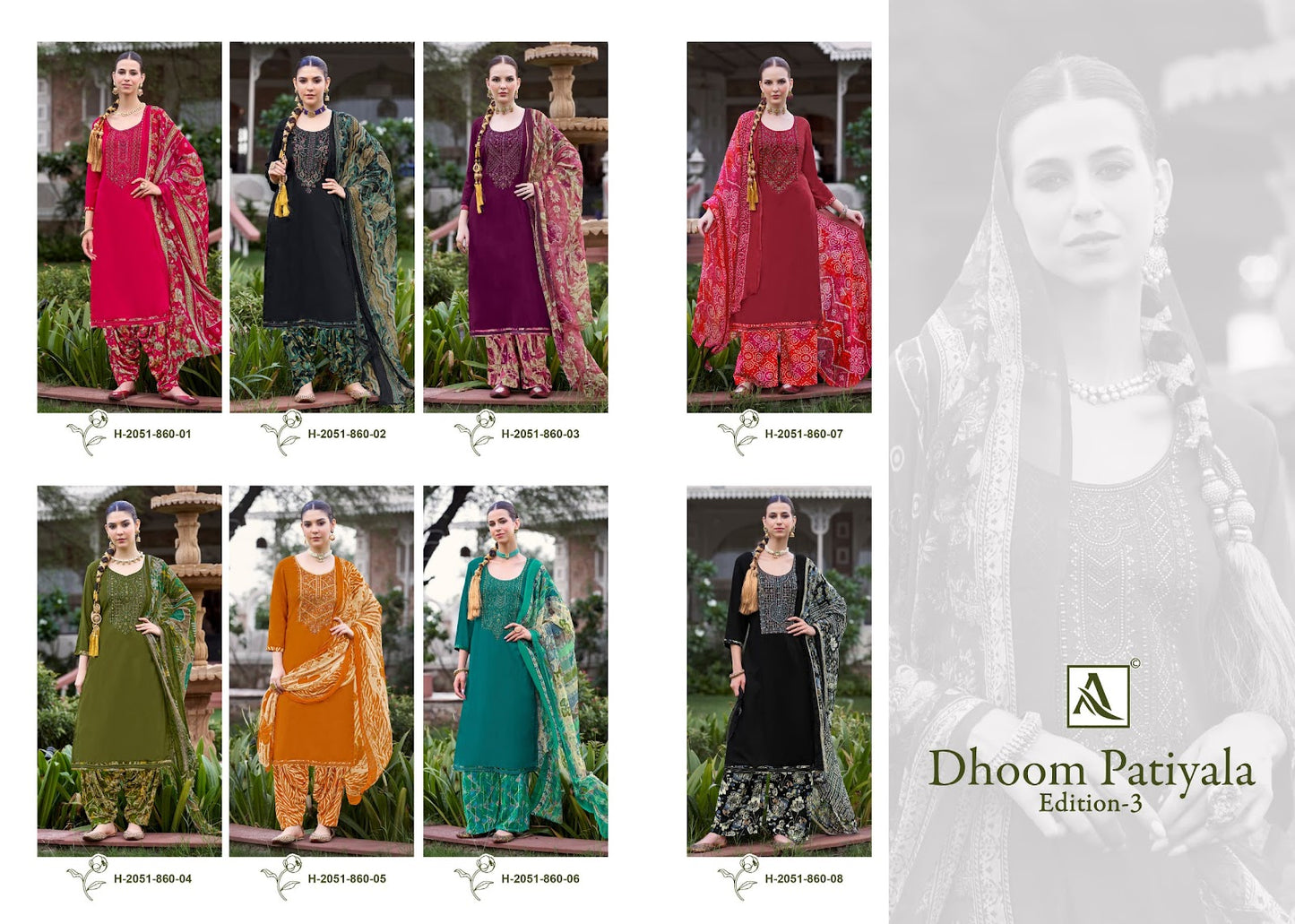 Dhoom Patiyala Edition 3 Alok Viscose Reyon Karachi Salwar Suits Exporter India