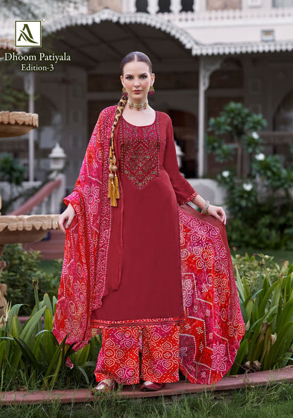 Dhoom Patiyala Edition 3 Alok Viscose Reyon Karachi Salwar Suits Exporter India