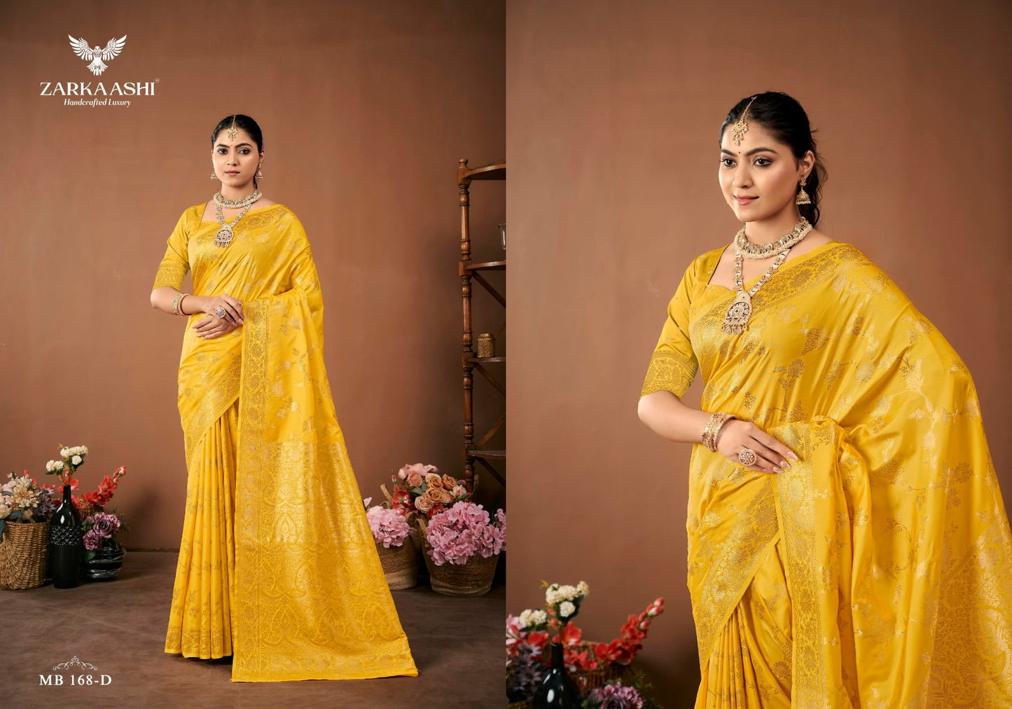 Dhoop Chav Vol 2 Zarkaashi Silk Sarees Wholesaler Gujarat