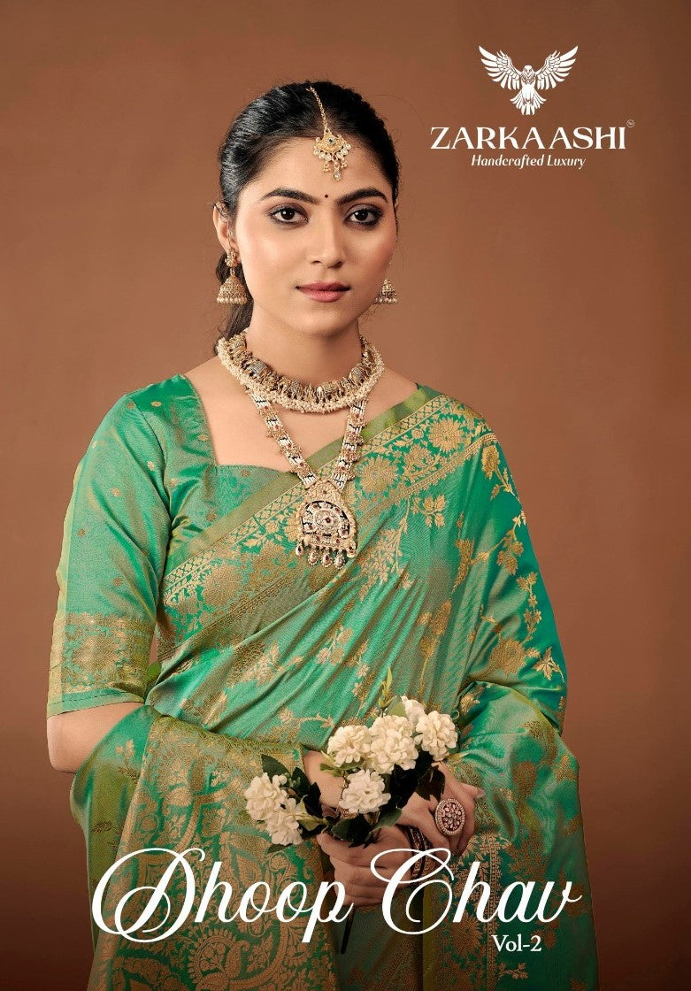 Dhoop Chav Vol 2 Zarkaashi Silk Sarees Wholesaler Gujarat