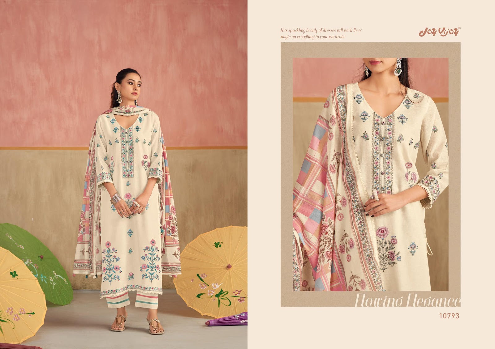 Dhoop Ka Chaata Jay Vijay Lilen Pant Style Suits Wholesale Price