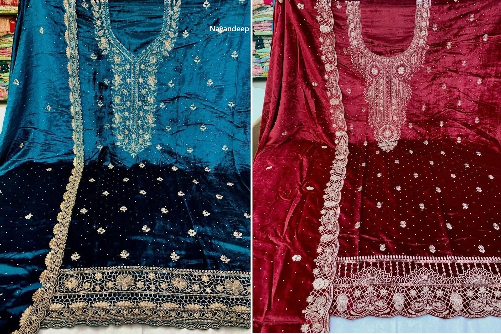 Dhrisha Nayandeep Viscose Velvet Suits Manufacturer