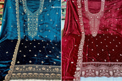 Dhrisha Nayandeep Viscose Velvet Suits Manufacturer