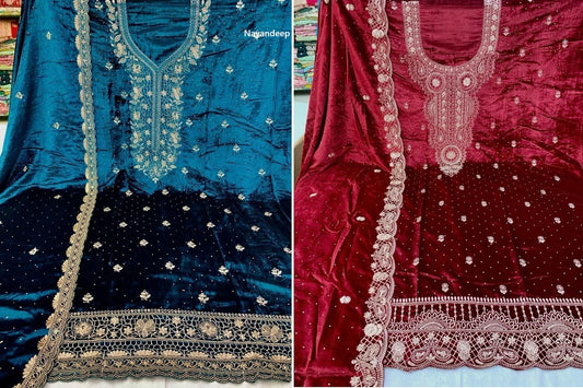 Dhrisha Nayandeep Viscose Velvet Suits Manufacturer