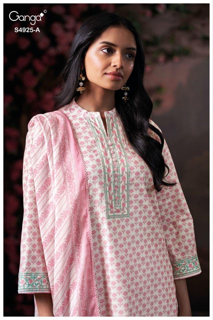 Dhrisha S4925 Ganga Cotton Pant Style Suits Supplier India
