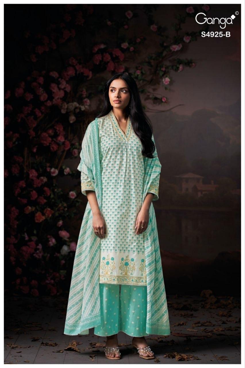 Dhrisha S4925 Ganga Cotton Pant Style Suits Supplier India