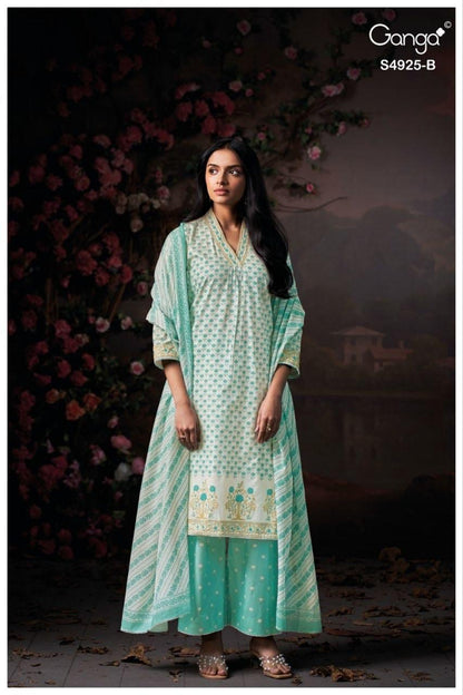 Dhrisha S4925 Ganga Cotton Pant Style Suits Supplier India